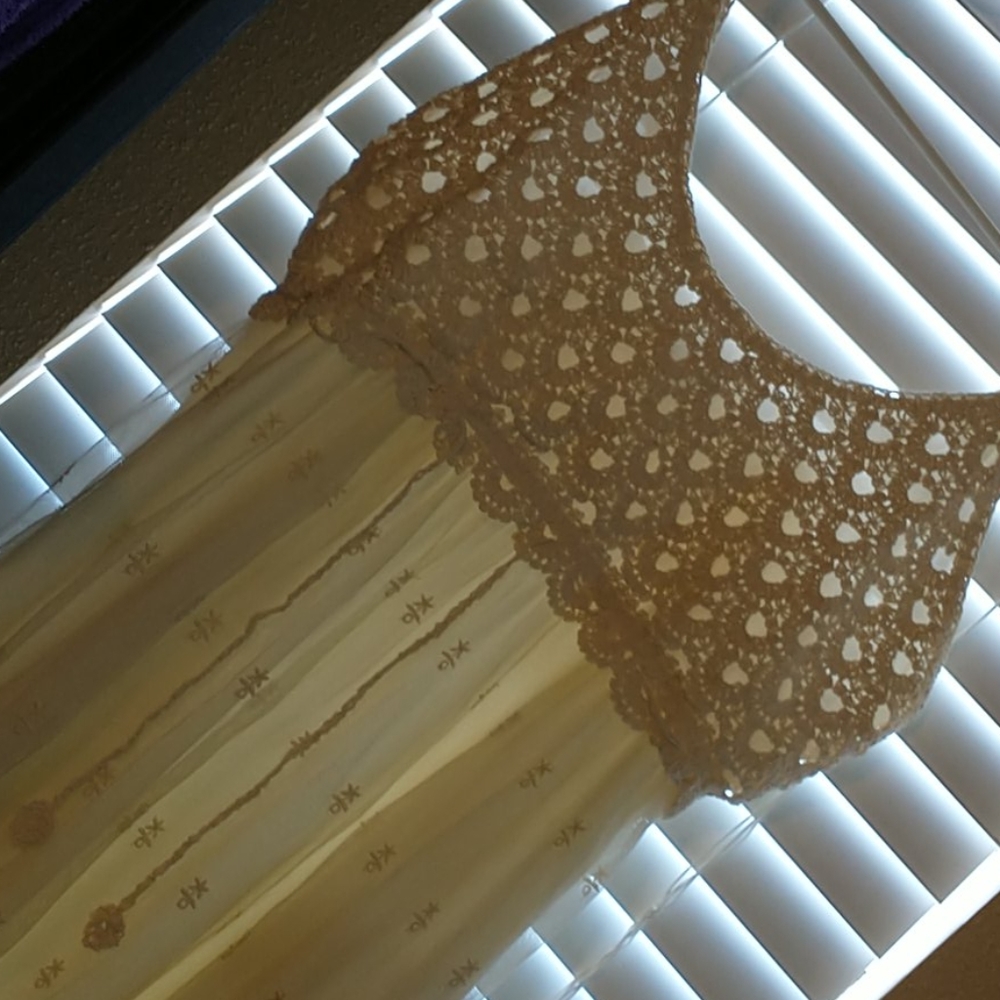 Beautiful cream colored dress with lace